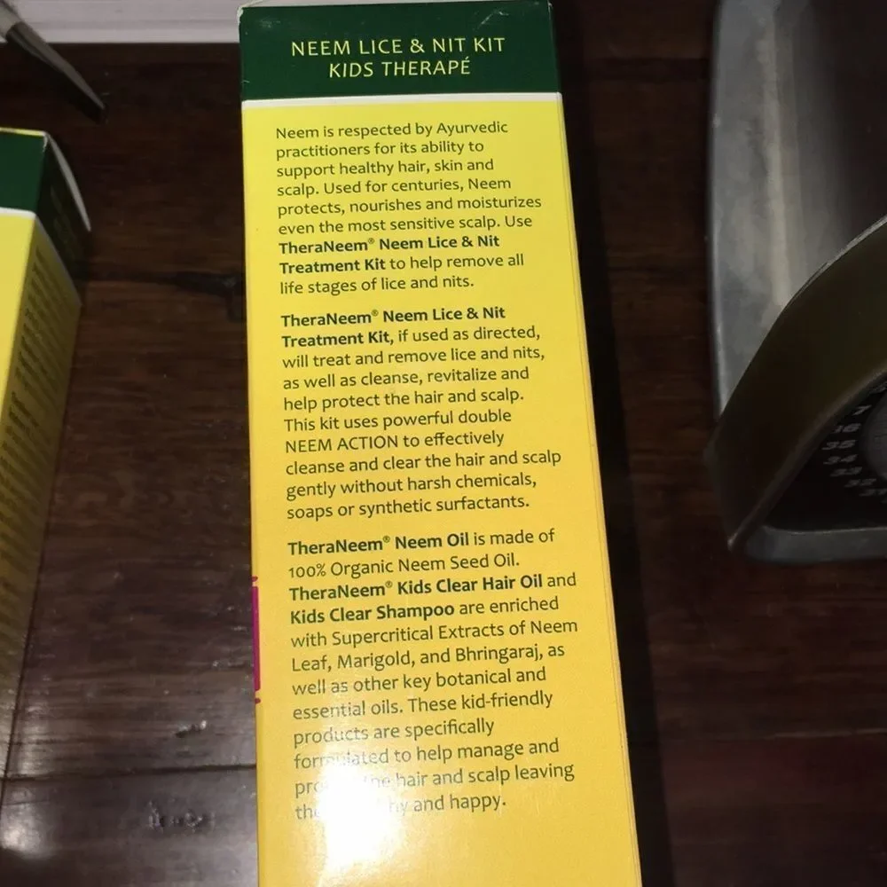One box left - NEW Neen Lice Nit Treatment Kit Kids Therape Natural - ONE BOX